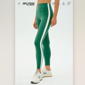 Splits59 Clare High Waist Rigor Leggings 7/8 in Arugula/White